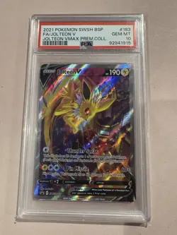 Pokemon TCG Jolteon Swsh183 Vmax PSA 10 English Super low Population Uk - Image 1