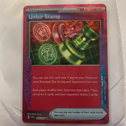 Pokemon TCG Twilight Masquerade Ace Spec Rare Holo 165/167 Unfair Stamp NM - Image 1