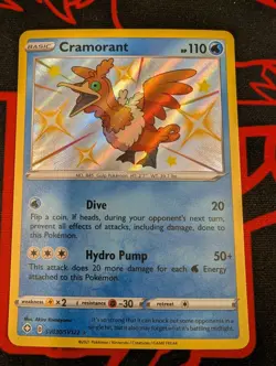 Cramorant SV030/SV122 Rare Shiny Shining Fates Shiny Vault Pokemon NM - Image 1