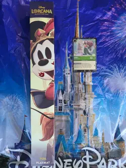 Playmat + Card: Disney Lorcana Foil Mickey & Minnie Playmat AND Goofy Promo Card - Image 1