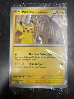 Pikachu At The Museum Pokemon TCG Jumbo Card SEALED Brand New MEP Promo - Image 3