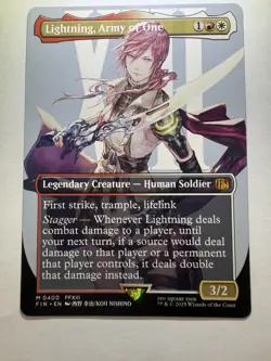 Lightning, Army of One (Borderless) (0400) NM UB: FINAL FANTASY MTG - Image 3