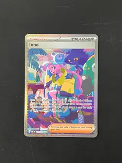 Iono 237/091 SV Paldean Fates Special Illustration Rare Holo Pokemon Card AA2 - Image 1