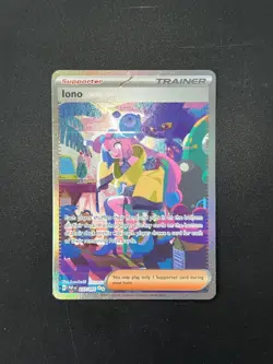 Iono 237/091 SV Paldean Fates Special Illustration Rare Holo Pokemon Card AA2 - Image 2