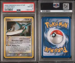 2005 Pokemon EX Deoxys Holo Latios Gold Star #106 PSA 8 NM-MT - Image 3
