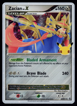 Zacian Lv X SWSH135 Pokemon Celebrations 25th Anniversary Promo English Holo - Image 1
