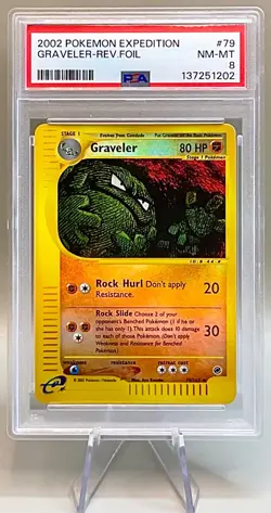 Pokemon Graveler #79/165 Reverse Holo - 2002 Expedition Base Set - PSA 8 NM-MT! - Image 1