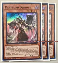 Yugioh! 3x Darklord Djehuty BPRO-EN019 Super Rare 1st Ed NM - Image 1