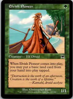 Magic the Gathering Elvish Pioneer Onslaught MTG Free Shipping! - Image 1