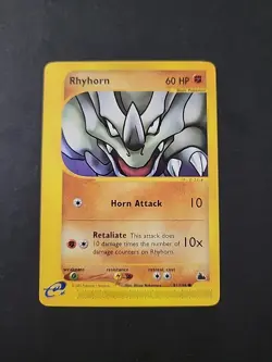 NM Pokemon Skyridge Rhyhorn 91/144 Common WOTC - Image 1