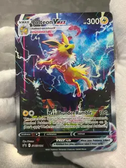 Pokemon TCG Jolteon VMAX SWSH184 Black Star Promo Full Art Holo LP - Image 3