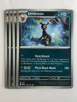 Pokemon TCG Obsidian Flames 4x Playset Umbreon 130/197 Near Mint - Image 1