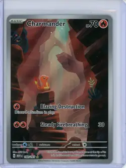 Charmander Pokemon 2023 Scarlet & Violet 151 Illustration Rare 168/165 NM - Image 1