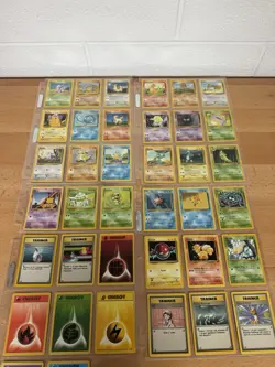 Nm Unlimited) COMPLETE Pokemon BASE Set 37 Card COMMON Non-Holo 102 - Image 1