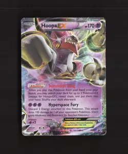 Hoopa EX XY71 XY Black Star Promo Holo Pokemon Card DMG - Image 1