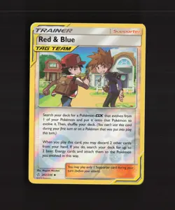 Red & Blue 202/236 Cosmic Eclipse Reverse Holo Pokemon Card NM - Image 1