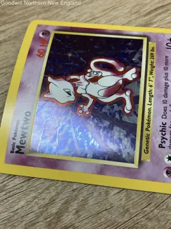 Mewtwo - 10/102 - Pokemon Base Set Unlimited Holo Rare Card WOTC MP - Image 2