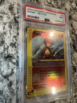 PSA 9 MINT Magby Reverse Holo Expedition Pokemon Card 52/165 WOTC E Series - Image 3