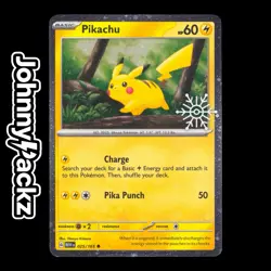 Pikachu 025/165 - 2025 Holiday Calendar Festive STAMPED - Pokemon Card (NM) - Image 1