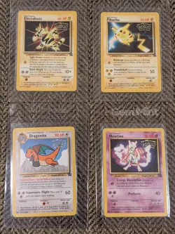 WB Presents POKEMON The First Movie BLACK STAR PROMO SET of 4 cards 1999 NM/M - Image 1