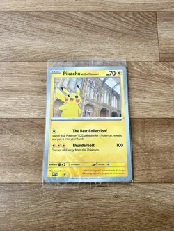 Pokemon x Natural History Museum London Pikachu At The Museum Jumbo Card Sealed - Image 1