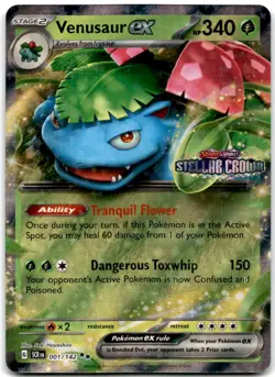 Venusaur ex (Stellar Crown Stamp) Double Rare Cards & Products 001/142 NM - Image 1