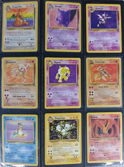 Complete Fossil Set 62/62 Pokemon Cards WOTC TCG 1999 Dragonite, Gengar, Moltres - Image 3