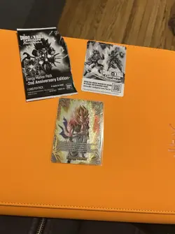 Dragon Ball Super Card Game 2nd Anniversary GOLD Energy Marker E-129 SSJ Gogeta - Image 1