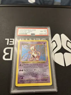 1999 POKEMON BASE SET SHADOWLESS #10 MEWTWO-HOLO PSA 8 - Image 1