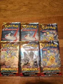 x6 Booster Cartes Pokemon ETINCELLES DEFERLANTES EV8 SSP ARTSET Scelles FR NEUF - Image 1