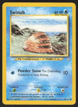 Pokemon TCG Neo Genesis #079/111 Swinub LP - Image 1