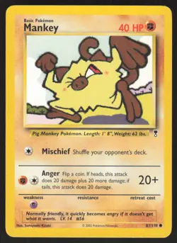 Pokemon TCG Legendary Collection #81/110 Mankey LP - Image 1
