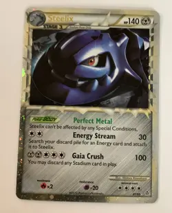Pokemon Steelix 87/95 Unleashed Ultra Rare Holo Pokemon Card DMG HP 140 Crush - Image 1