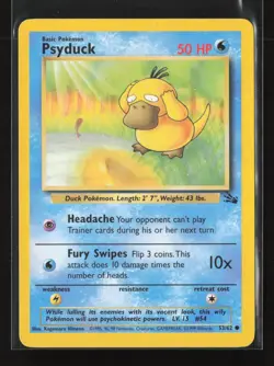 Psyduck 53/62 Common Fossil Pokemon LP-NM - Image 2