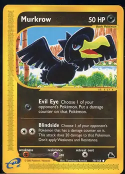 Murkrow 79/144 Common Skyridge Pokemon NM - Image 2