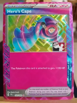 Hero’s Cape 152/162 NM Prize Pack Series 5 Play! Pokemon Stamped ACE SPEC - Image 1