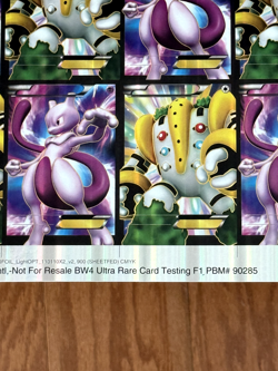 Pokemon Mewtwo Regigigas 2012 Next Destinies Uncut Sheet Test Print No Text - Image 5