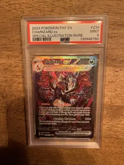 Pokemon TCG Charizard EX Paldean Fates Sir 234/091 PSA 9 - Image 1