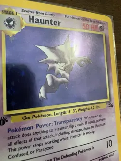 Haunter First Edition Holo Fossil Set 6/62 Pokemon TCG Wizards of the Coast - Image 3