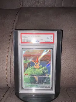 Pokemon 2025 SVP EN-SV Black Star Promo #208 Victini PSA 8 - Image 1