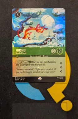 Mushu - Sneaky Dragon 212/204 Epic Disney Lorcana Winterspell - Image 1