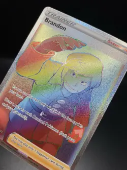 Brandon 203/195 NM Sword & Shield Silver Tempest Holo Card Pokemon TCG - Image 1