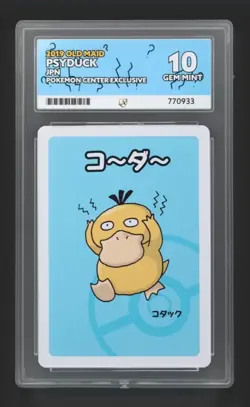 Pokemon Centre Exclusive Old Maid Psyduck 2019 Japanese Card Ace Grading 10 - Image 1
