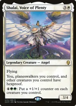 Shalai, Voice of Plenty NM Legendary RARE Dominaria DOM MTG White Angel Regular - Image 1