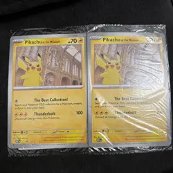 Pokemon Pikachu At The Museum x Natural History London Jumbo Card - Sealed x2 - Image 1