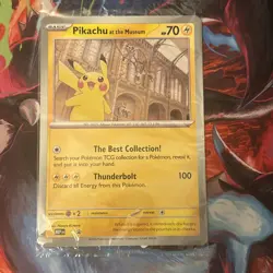 Pikachu At The Museum Pokemon Card Promo Pokemon TGC English Mint Sealed - Image 1