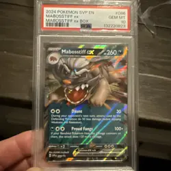2024 Pokemon SVP En Mabosstiff Ex #086 PSA 10 - Image 1
