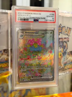 2023 POKEMON MEW EN-151 SPECIAL ILLUSTRATION RARE #198 VENUSAUR EX PSA 10 - Image 1