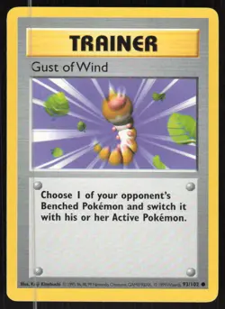 Pokemon TCG Base Set #093/102 Gust of Wind LP - Image 1