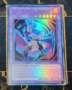 YUGIOH The Duke of Demise (MZTM-EN033) Ultra Rare 1st Edition Near Mint - Image 1